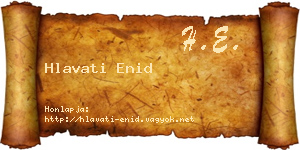 Hlavati Enid névjegykártya